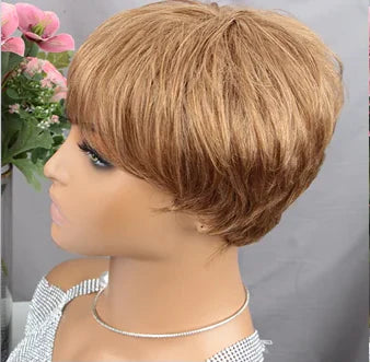 Perruque Pixie - PixieGlam™ - Chatain