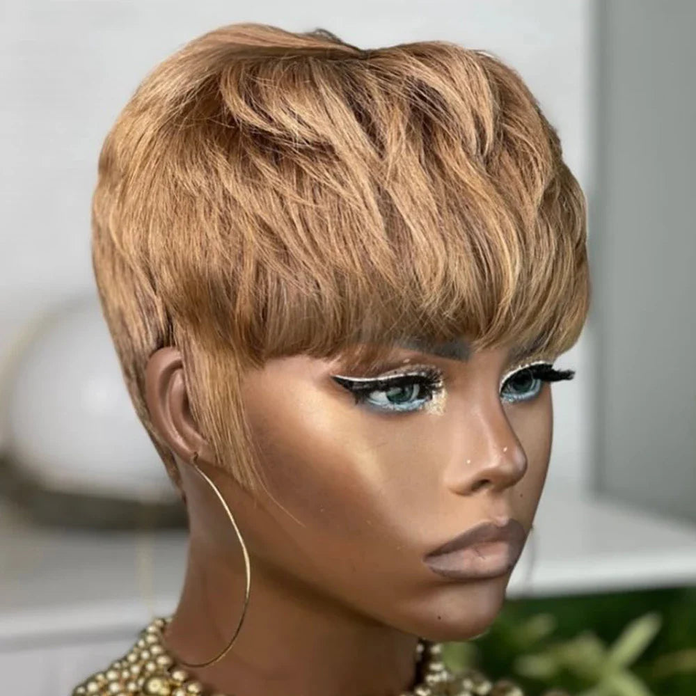 Perruque Pixie - PixieGlam™ - Chatain