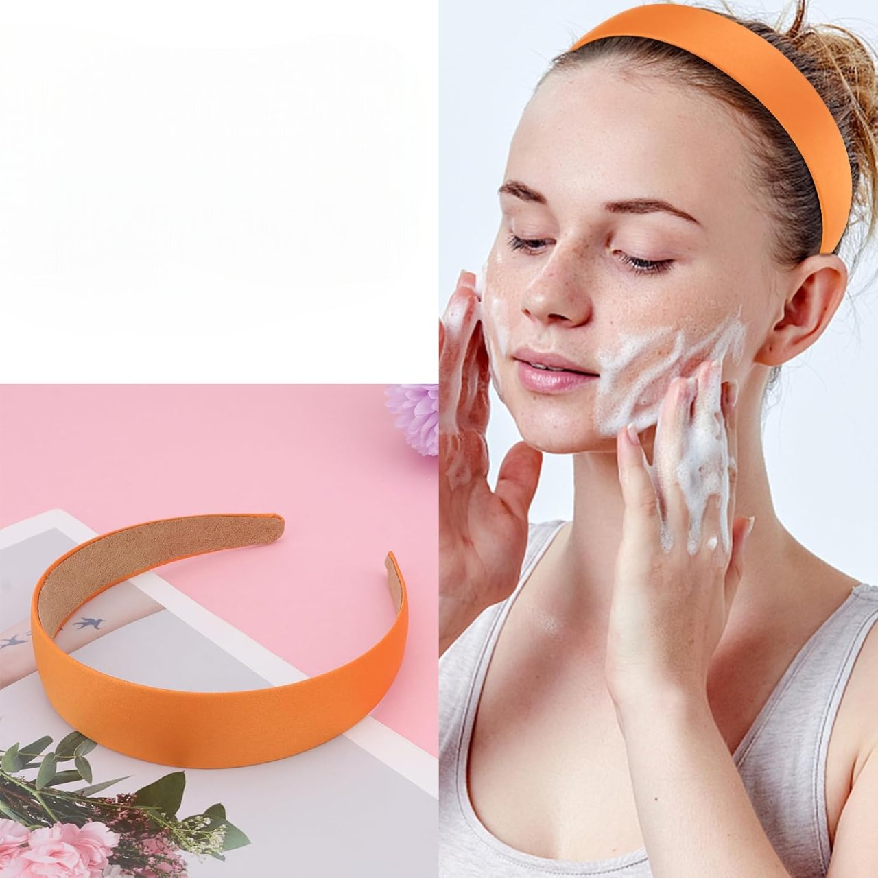Bandeau en Satin - SilkBand™ - Orange - Planete Coiffure