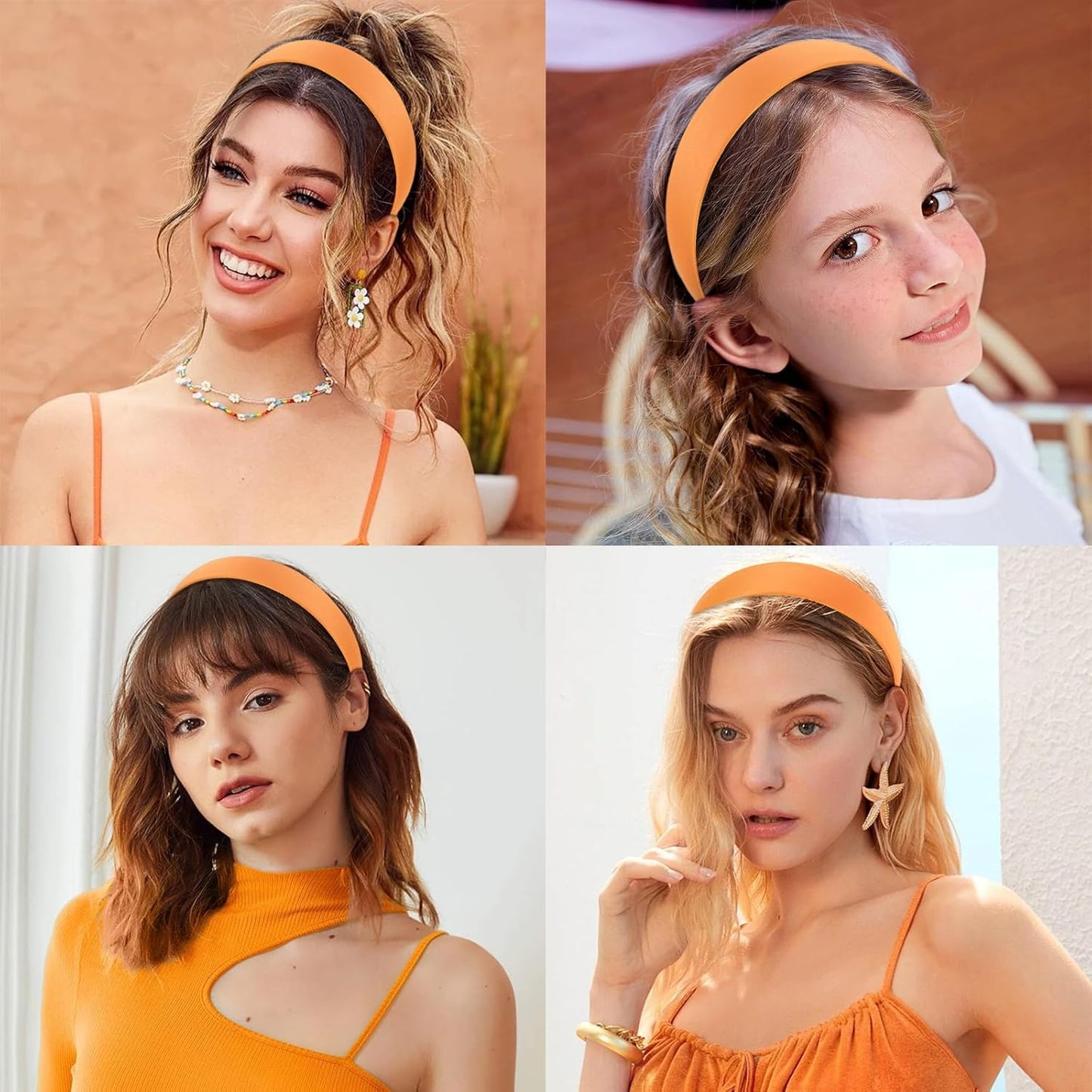 Bandeau en Satin - SilkBand™ - Orange - Planete Coiffure