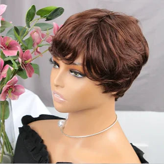 Perruque Pixie - PixieGlam™ - Brun