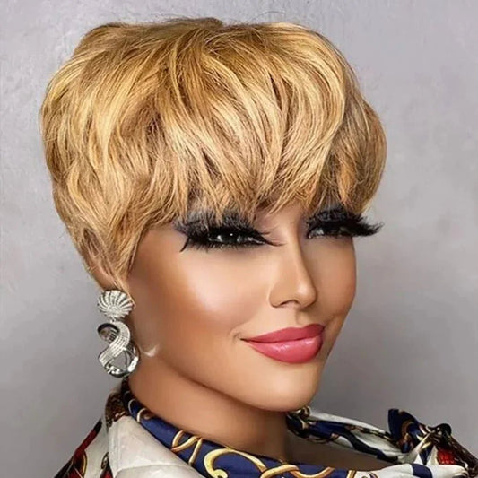 Perruque Pixie - PixieGlam™ - Chatain - Planete Coiffure