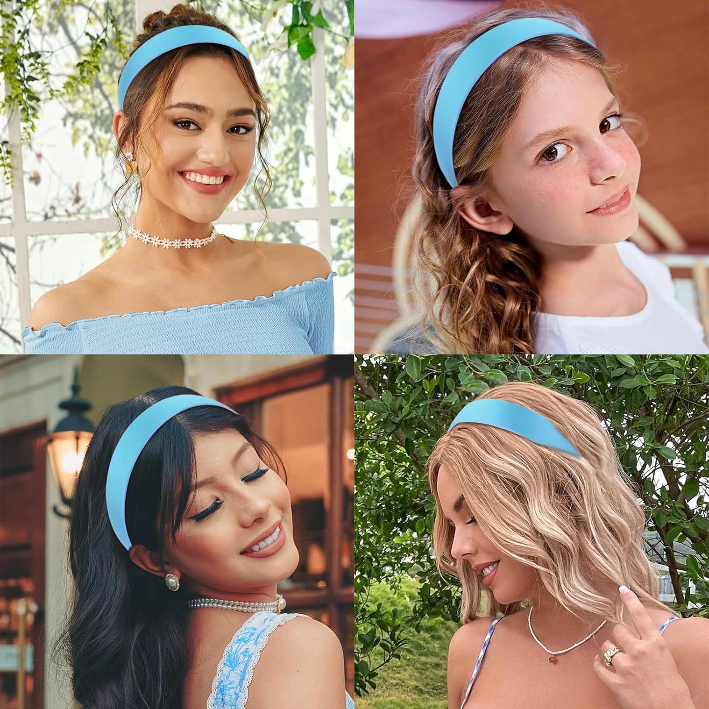 Bandeau en Satin - SilkBand™ - Bleu - Planete Coiffure